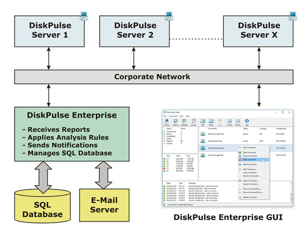 DiskPulse Enterprise Network Configuration