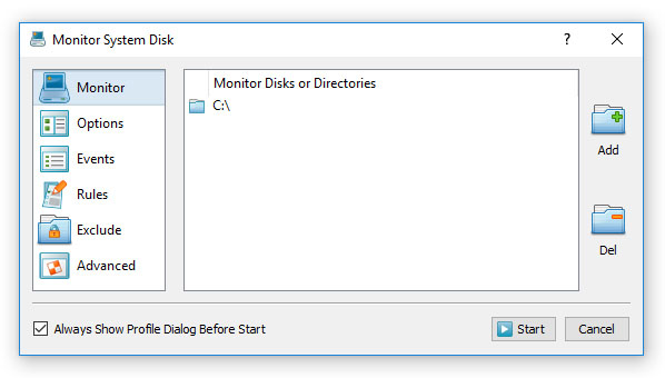 DiskkPulse Disk Change Monitor Input Directory